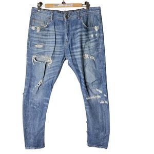 Zara Man Distressed Skinny Jeans